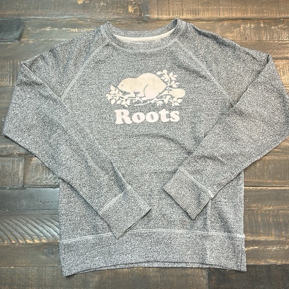 Roots Organic Original Crew Sweatshirt  Salt  Pepper - Picture 9 of 12